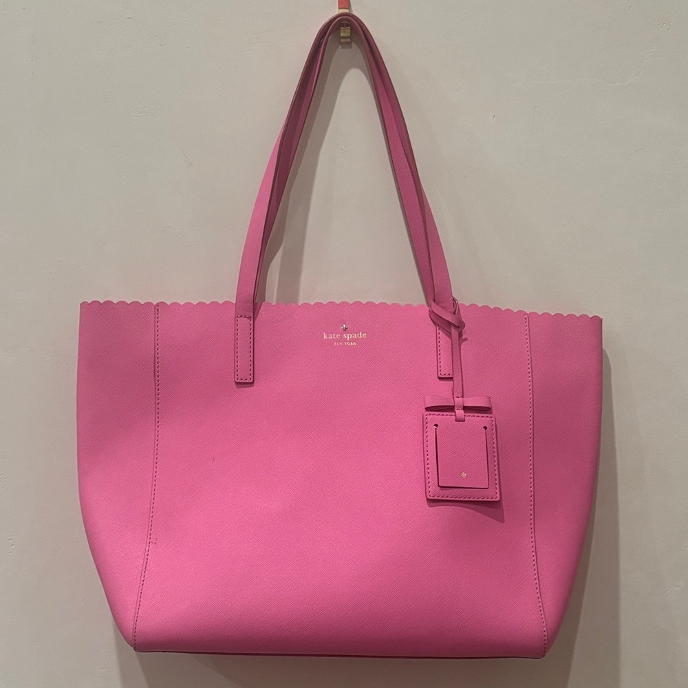 Kate Spade from real boutique Vibrant Pink Scalloped Tote.